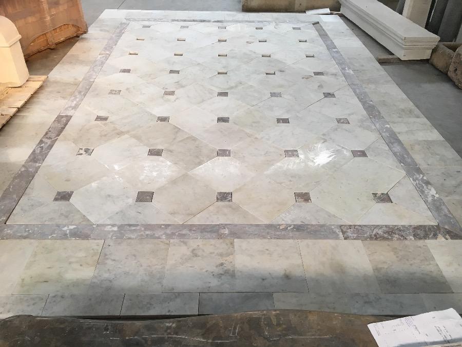 White marble floor